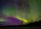 Northern lights during winter near Kayla in Finnish Lapland. Scandinavia, Finland. Art Print